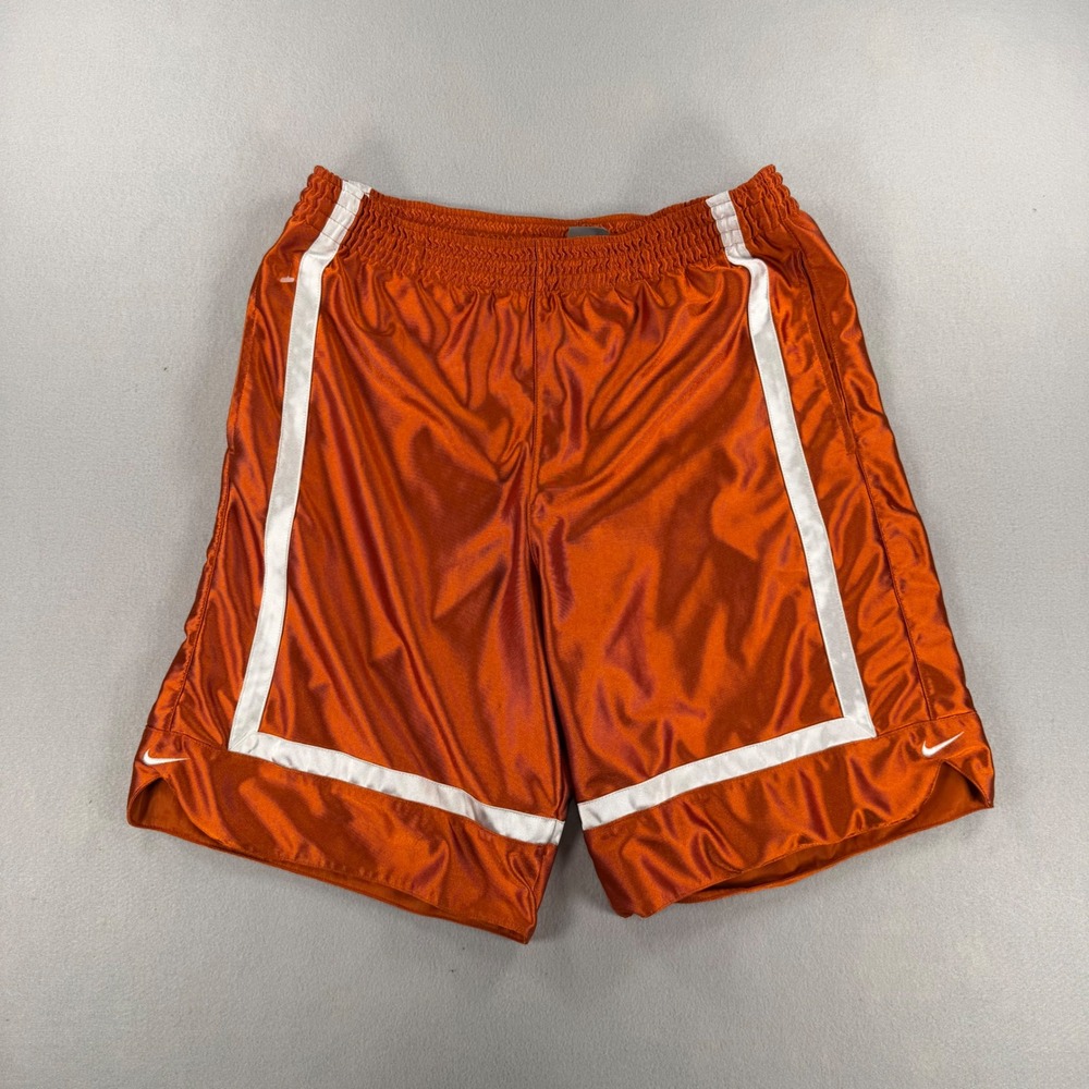 Vintage Nike Basketball Shorts Mens Medium Burnt Orange White gym